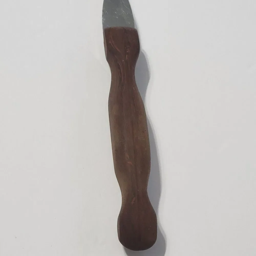 Cutco Carving Turning Fork No 27 Brown Wood Handle Made in USA - Picture 8 of 14